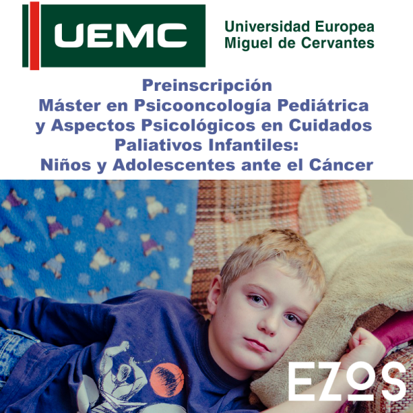 Preinscripción Máster en Psicooncología Pediátrica